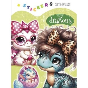 Kolorowanka 135x190 z naklejkami Urocze smoki