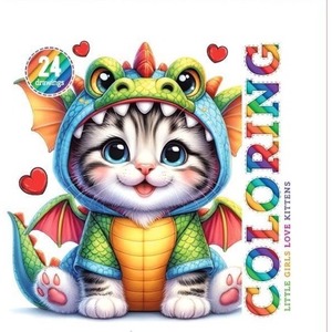 Kolorowanka 140x140 Kot przebrany za smoka 24obraz