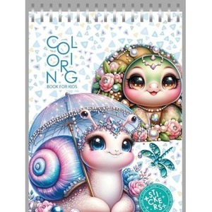 Kolorowanka 148x210 z naklejkami 26obrazków Ślimak