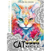 Kolorowanka A4 8 obrazków Cat mandala Koty