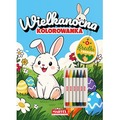 Kolorowanka wielkanocna z kredkami i naklejkami
