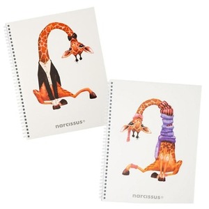 Kołonotatnik A5/80K kratka Swing Żyrafa (3szt)