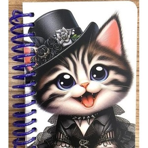 Kołonotatnik ozdobny A7/64K gładki Kot