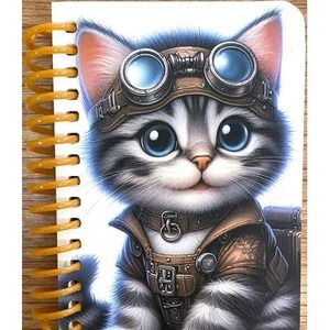 Kołonotatnik ozdobny A7/64K gładki Kot