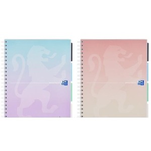 Kołozeszyt A4/80K Projectbook pastel (5szt) OXFORD