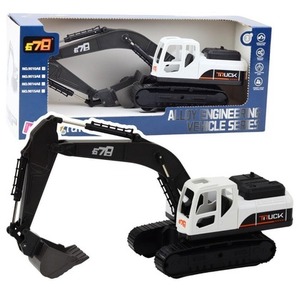 Koparka gąsienicowa metalowa biała