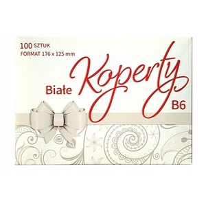 Koperty białe KB6 176x125 100 szt. Ogólne zest. 523 Kolor - Białe