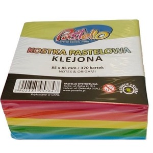 Kostka klejona 85x85mm 370 kartek kolorowa
