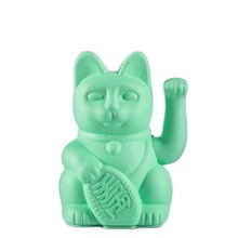 Kot szczęścia miętowy zielony 15cm