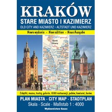 Kraków. Stare Miasto i Kazimierz. Plan miasta 1:4000 wyd. 2023