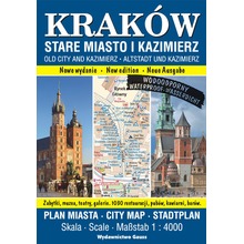 Kraków. Stare Miasto i Kazimierz. Plan miasta foliowany 1:4000 wyd. 2023