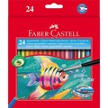 Kredki akwarelowe z pędzelkiem Rybka Faber-Castell 24 kolory