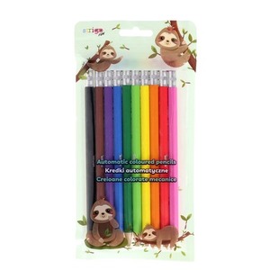 Kredki automatyczne Strigo z wymiennym grafitem 10 kolorów