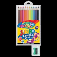 Kredki ołówkowe okrągłe jumbo Colorino Kids z temperówką 10 kolorów