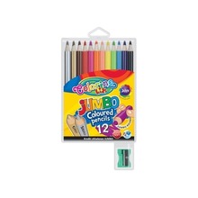 Kredki ołówkowe okrągłe jumbo Colorino Kids z temperówką 12 kolorów
