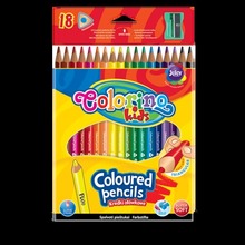 Kredki ołówkowe trójkątne Colorino Kids z temperówką 18 kolorów