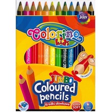 Kredki ołówkowe trójkątne jumbo Colorino Kids 12 kolorów