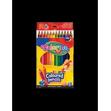 Kredki ołówkowe trójkątne jumbo Colorino Kids 17,5 cm 12 kolorów + temperówka