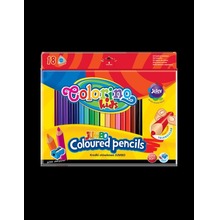 Kredki ołówkowe trójkątne jumbo Colorino Kids 17,5 cm 18 kolorów + temperówka