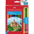 Kredki ołówkowe Zamek Faber-Castell 36 kolorów +3 kredki dwustronne+ołówek+temperówka