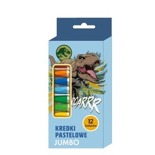 Kredki pastelowe Jumbo 12 kolorów Jurassic Park