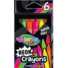 Kredki świecowe neonowe trójkątne Colorino Kids 6 kolorów