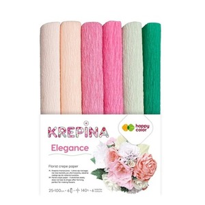 Krepina marszczona 25x100cm mix Elegance 6 rolek