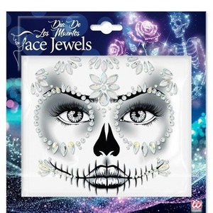 Kryształki na twarz - czaszka Dia De Los Muertos