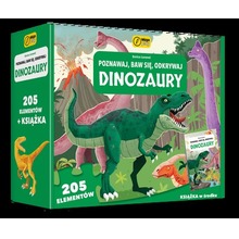 Książka i puzzle Poznawaj, baw się, odkrywaj Dinozaury 205 elementów