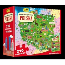 Książka i puzzle Poznawaj, baw się, odkrywaj Polska 210 elementów
