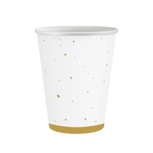 Kubeczki papierowe Celebrate złote 250ml 6szt