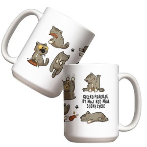 Kubek - Godne życie - kot 440ml