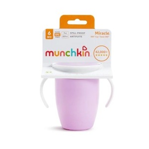 Kubek treningowy z uchwytami Munchkin Miracle 360° 207ml fioletowy