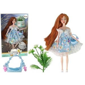 Lalka Emily wiosenna rude włosy kwiaty