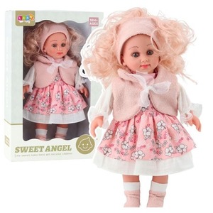 Lalka Sweet Angel w różowej sukience w kwiaty 36cm