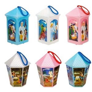 Lampion plastikowy adwent mix