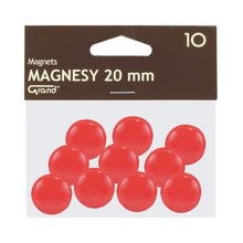 Magnes 20mm czerwony 10szt GRAND