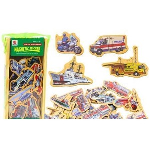 Magnesy drewniane Pojazdy 20szt