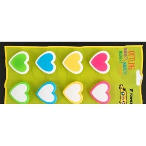 Magnesy Outline serca 8szt