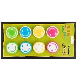 Magnesy Outline smile 8szt