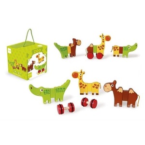 Magnetyczne drewniane zwierzątka Safari Scratch