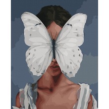 Malowanie po numerach Dziewczyna motyl