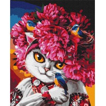 Malowanie po numerach Kwitnąca kotka