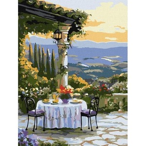 Malowanie po numerach - Malownicza kolacja 30x40cm