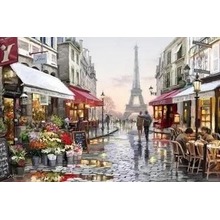 Malowanie po numerach - Mokry Paryż 40x50cm
