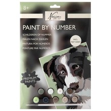 Malowanie po numerach na kartonie - Pies