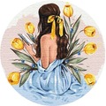 Malowanie po numerach owalne Historia tulipanów