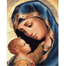 Malowanie po numerach  Święte Matka Boska wpatrzona w synka