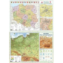 Mapa Polski A2 Dwustronna ścienna ART-MAP