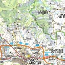 Mapa samochodowa - Macedonia północna, 1:200 000